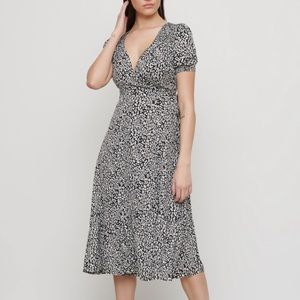 Dynamite Midi Floral Wrap Dress